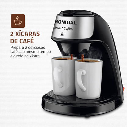 CAFETERA SMART COFFEE 2 CAFECITOS C-42-2X-BI