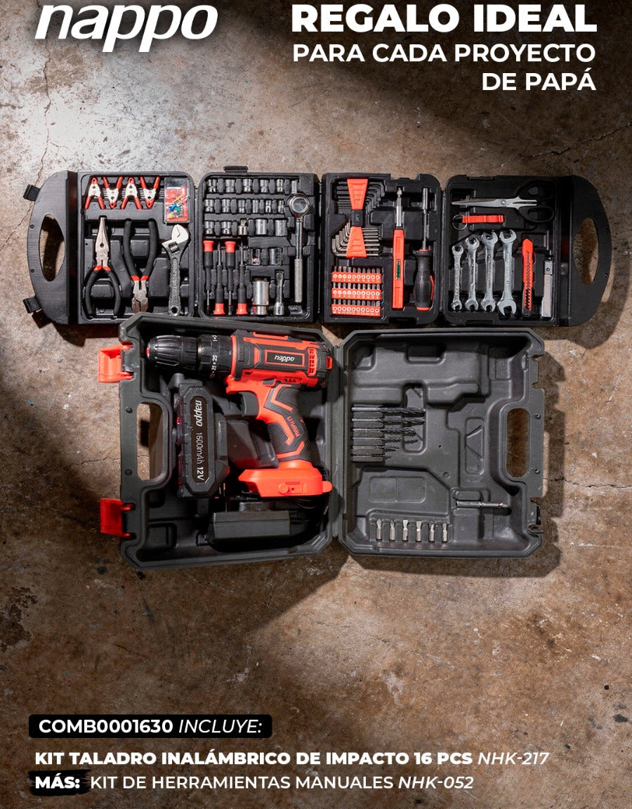Combo Día del Padre — Kit Taladro Impacto + Herramientas Manuales