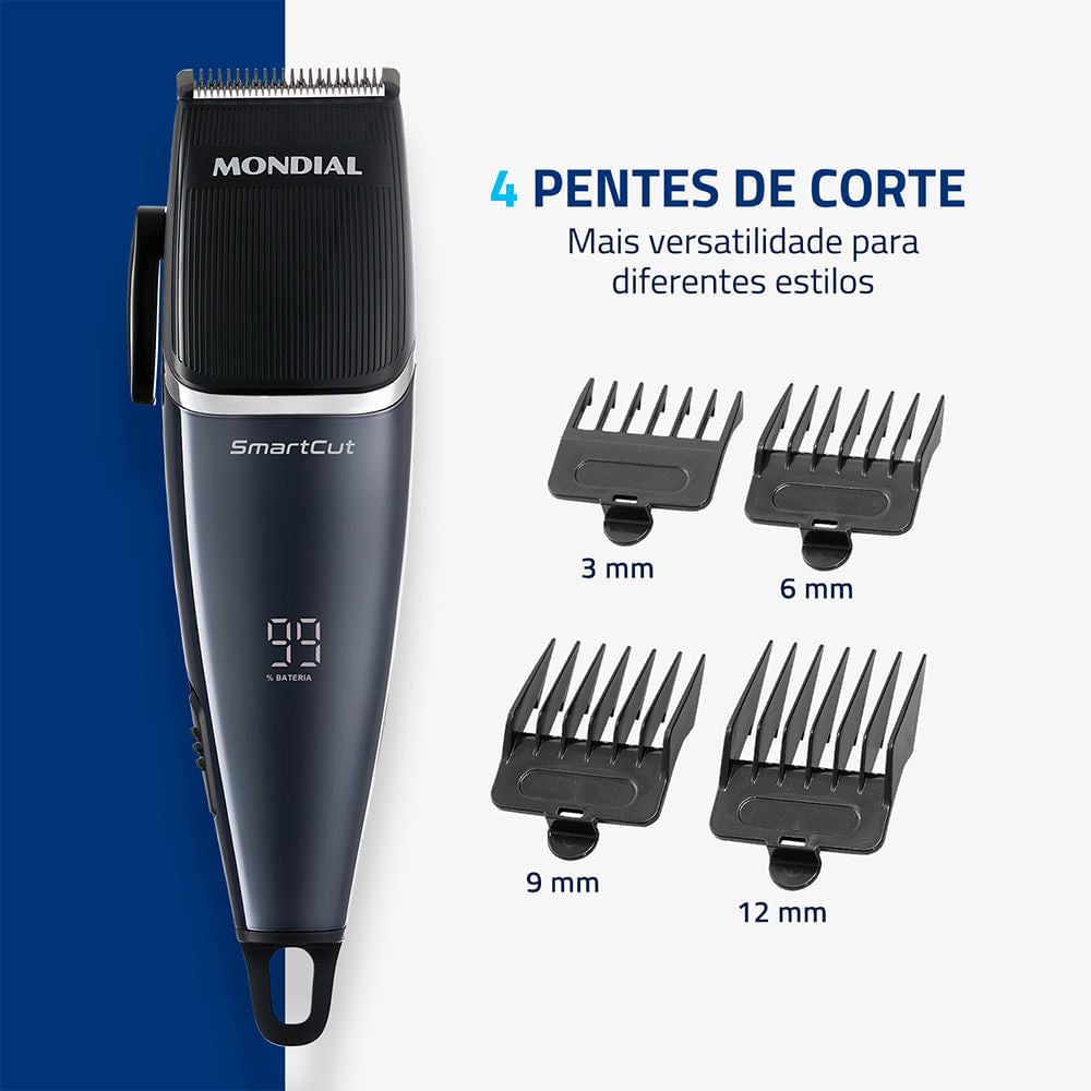 CORTADOR DE PELO SMART CUT BIVOLT RECARGABLE CR-11-BI