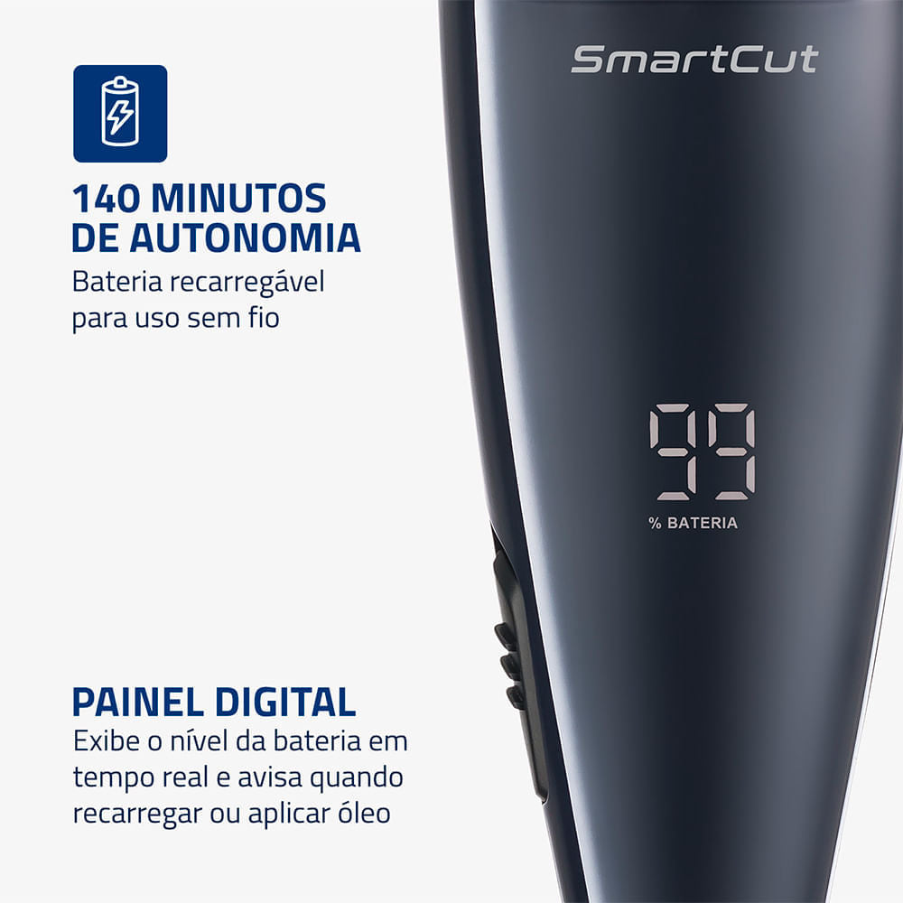 CORTADOR DE PELO SMART CUT BIVOLT RECARGABLE CR-11-BI