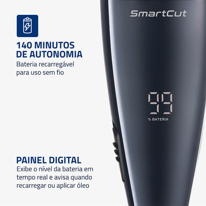 CORTADOR DE PELO SMART CUT BIVOLT RECARGABLE CR-11-BI