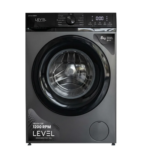 Lavarropas Automático Level 8kg Silver LVLA-003