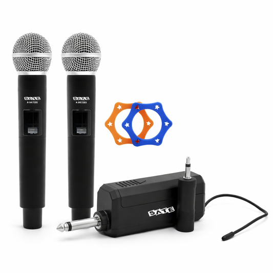 Micrófono Inalámbrico KTV A-MK1201 Doble 40m Bivolt