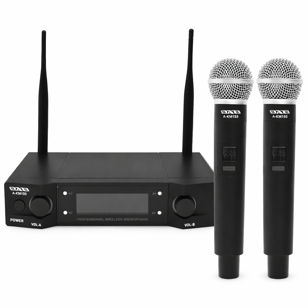 Micrófono Inalámbrico KTV A-MK1203 Doble con LCD 40m