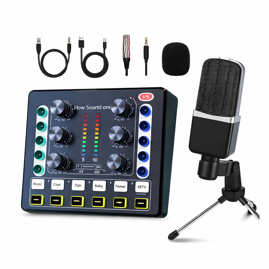 Micrófono Profesional A-MK42 con Efectos y Cancelación de Ruido