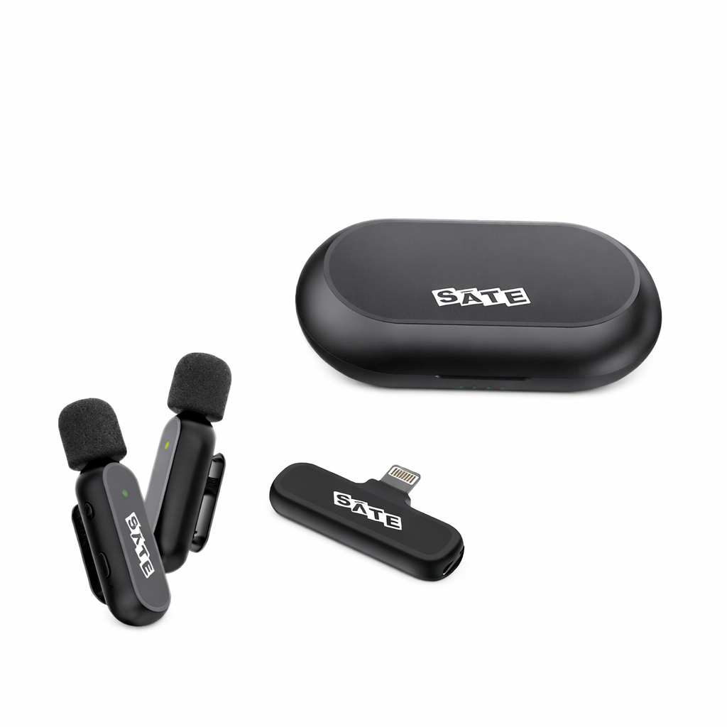 Micrófono Inalámbrico Dual SATE A-MK151 Tipo-C con Estuche