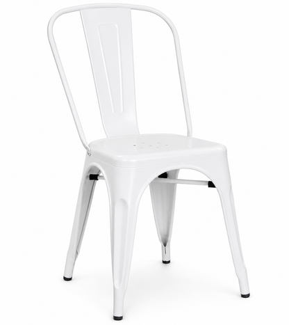 Silla Tolix Level con Respaldo Blanca