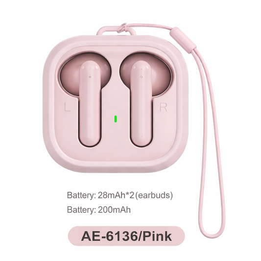 Auriculares Bluetooth SATE AE-6136 Rosa TWS
