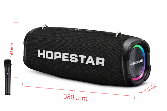 Speaker Bluetooth SATE Hopestar HS-1511 Negro 80W con Luces LED y Puertos USB/SD/AUX