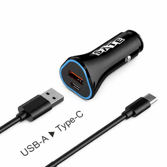Cargador de Auto SATE A-MP51 20W PD + QC3.0 USB Tipo C Carga Rápida