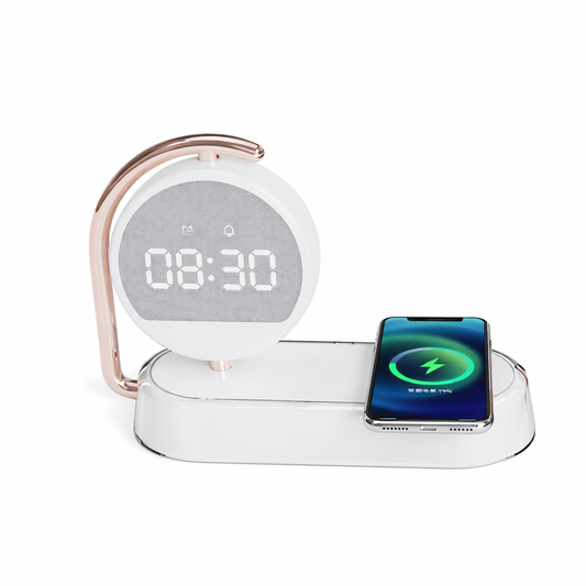Reloj Despertador SATE A-K01T con Carga Inalámbrica Qi 15W