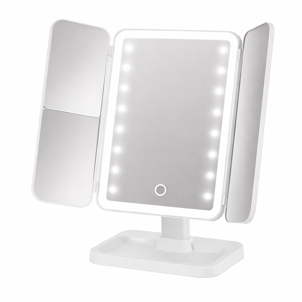 Espejo LED para Maquillaje A-M15 Triple Panel con Aumento