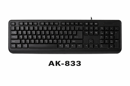 Teclado SATE USB AK-833ES Español con 12 teclas multimedia