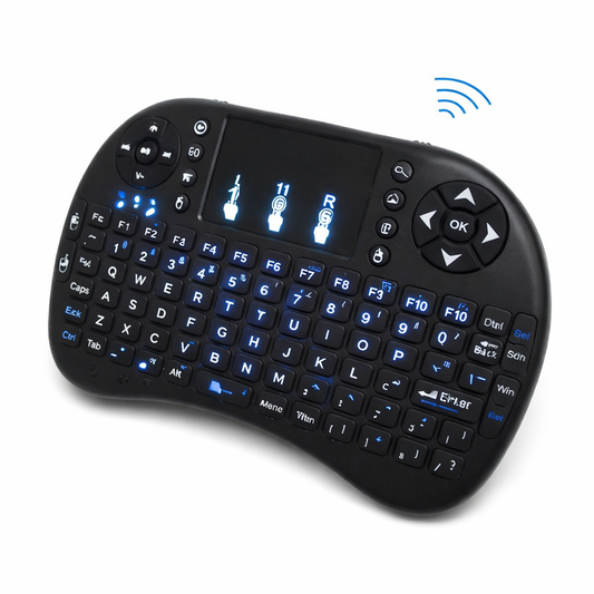 Teclado Smart TV AIR Mouse SATE AK-723G Inalámbrico 2.4GHz