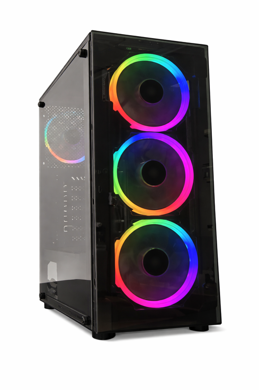 Gabinete Gamer ATX 1300K con Vidrio Templado y 3 Coolers RGB