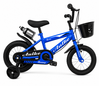 Bicicleta Infantil Aro 12" con Doble Freno y Canasto Azul