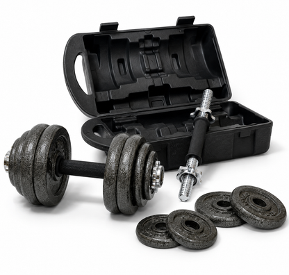 Kit de Mancuernas Ajustables 18 kg para Entrenamiento