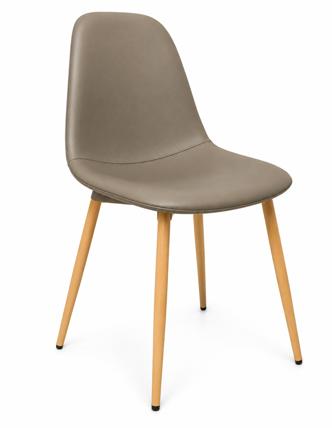 Silla Level Charla 1111 Beige con Base de Madera
