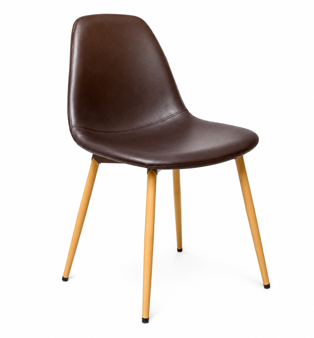 Silla Level Charla 1111 Marrón con Base de Madera