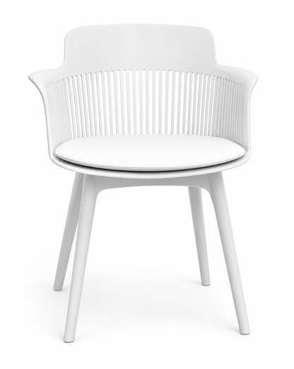 Silla Level Mena 1123 Blanca con Almohadilla de PU