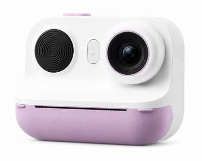 Cámara Infantil con Impresión A-DV919 – Blanco/Lila