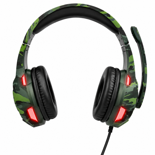 Auricular Gamer Kolke Trooper KGA-487 Luz Roja con Micrófono
