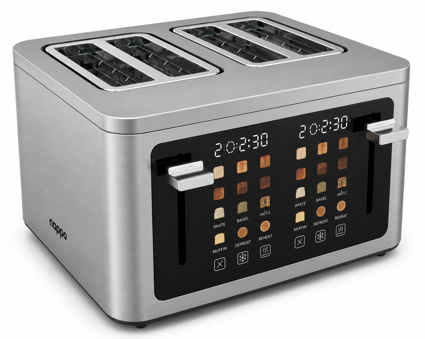 Tostadora Touch Digital Multifunción Cuádruple Nappo NET-354 1750W