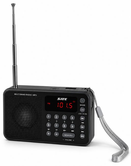 Radio Kolke KPR-796 AM/FM Recargable con USB y Micro SD