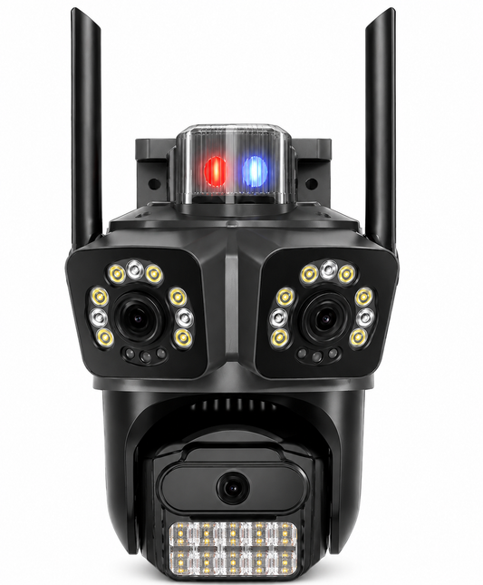 Cámara PT Kolke KUC-763 Triple Lente 9MP Visión 360° WiFi