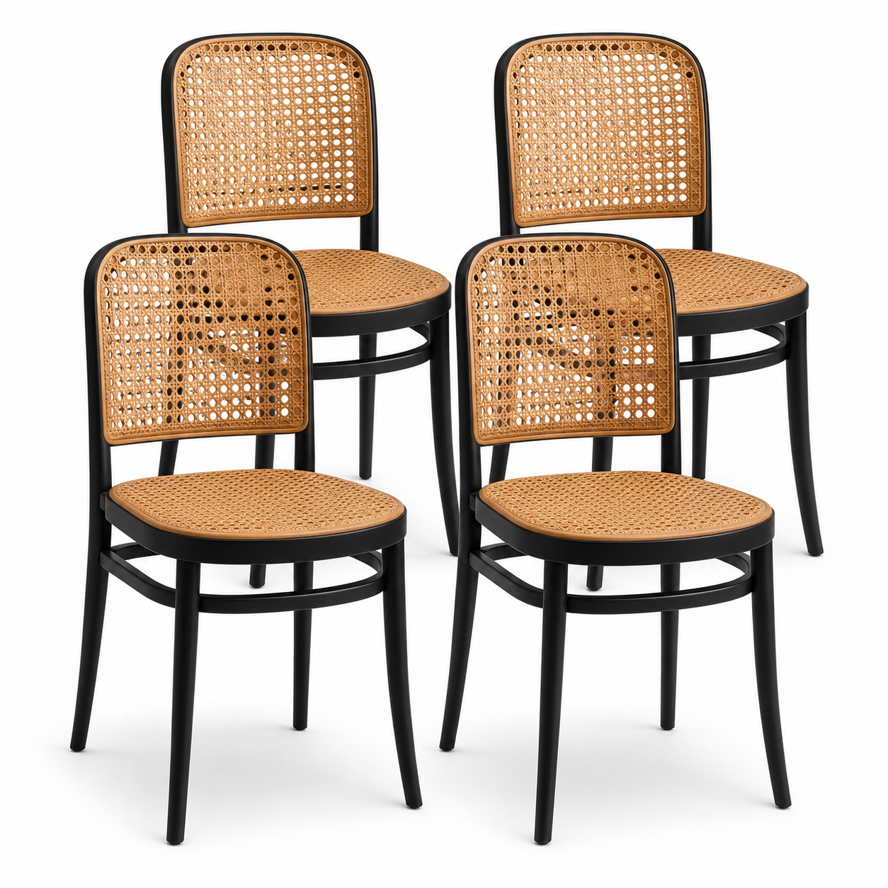Silla Angra Negra SA-01 Apilable de Polipropileno