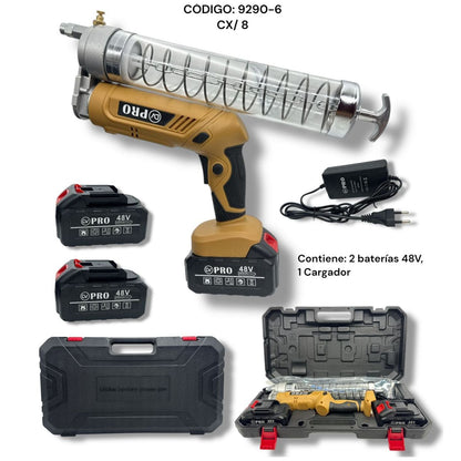 Pistola de Engrase Inalámbrica 48V DV-9102 Alta Presión con Kit