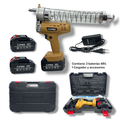Pistola de Engrase Inalámbrica 48V DV-9103 Alta Presión Kit Mediano