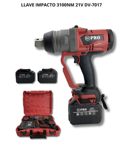 Llave de Impacto Inalámbrica 21V DV-7017 3100Nm con Baterías