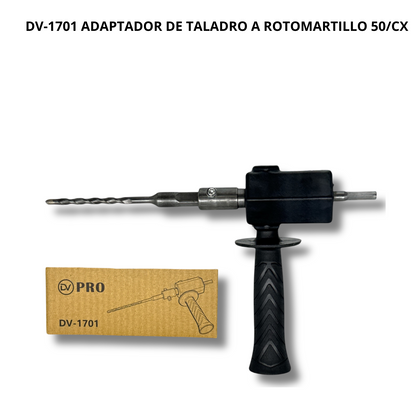 Adaptador de Taladro a Rotomartillo DV-1701 Percusión para Concreto