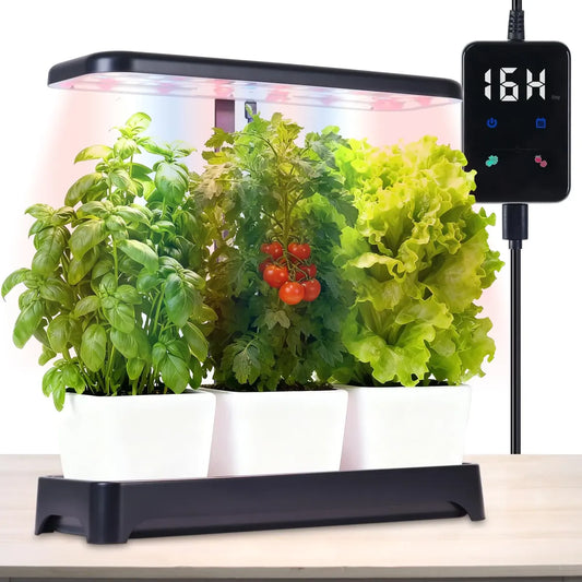 Plantera Smart Z252-1 Negra con Cultivo Hidropónico LED