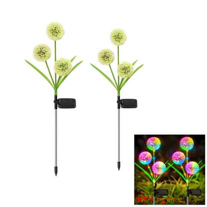 KIT X2 Lámpara Solar Decorativa con Diseño de Flor