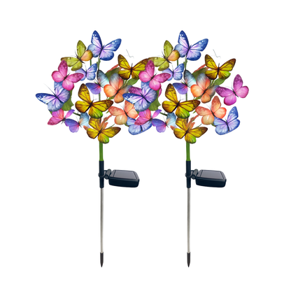 KIT X2 Lámpara Solar Decorativa con Diseño de Flor