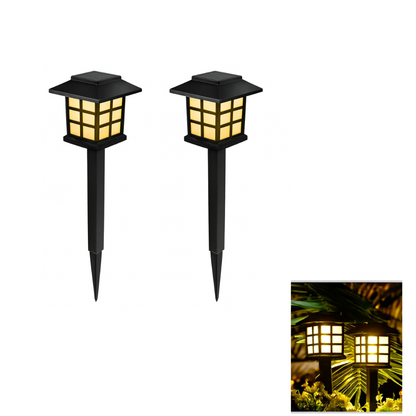KIT X2 Luminarias Solares con Estaca para Jardín