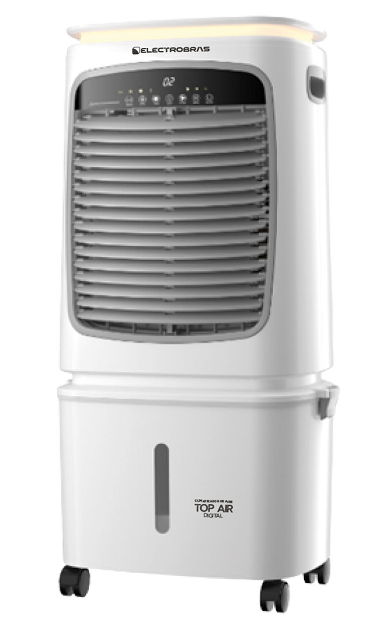 CLIMATIZADOR - TOP AIR DIGITAL 4EN1: PURIFICA, ENFRIA, HUMIDIFICA Y VENTILA RESERVORIO DE AGUA 25 LITROS EBCA-05D