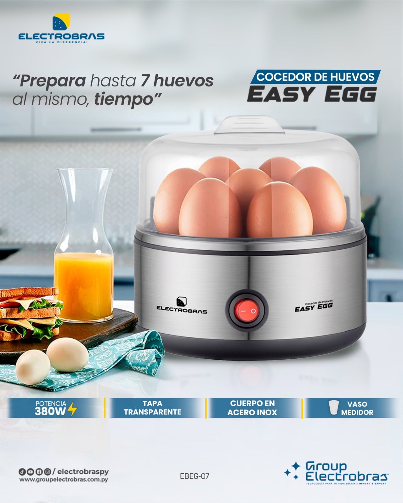 COCEDOR DE HUEVOS - EASY EGG EBEG-07