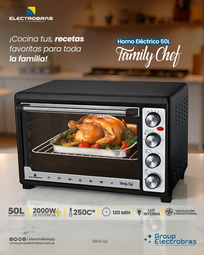 HORNO ELECTRICO 50L FAMILY CHEF EBHE-50
