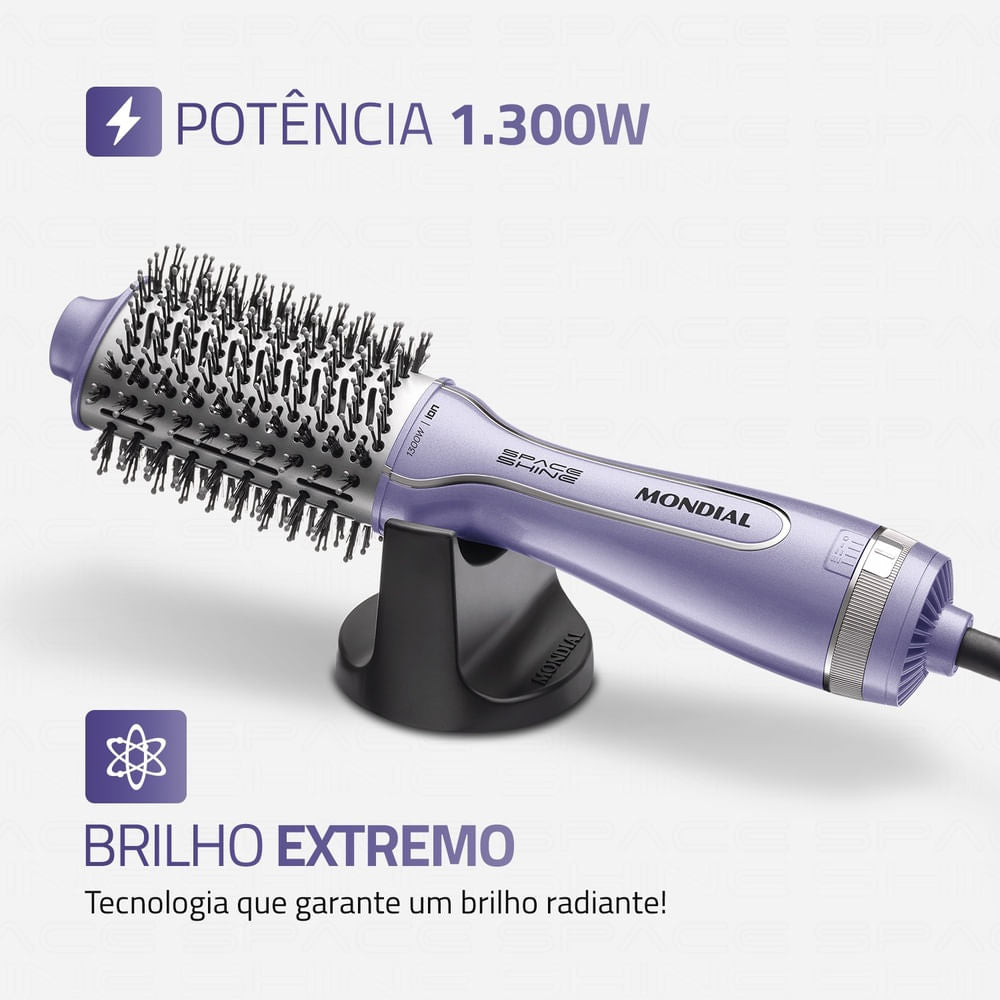 CEPILLO SECADOR - SLIM 60MM SPACE SHINE LILAS ES-21