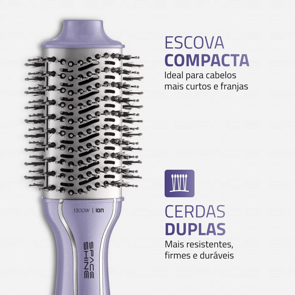 CEPILLO SECADOR - SLIM 60MM SPACE SHINE LILAS ES-21