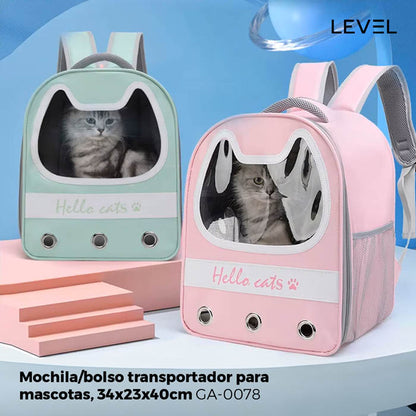 MOCHILA/BOLSO TRANSPORTADORA P/MASCOTAS, COLORES MEZCLADOS, 34*23*40CM