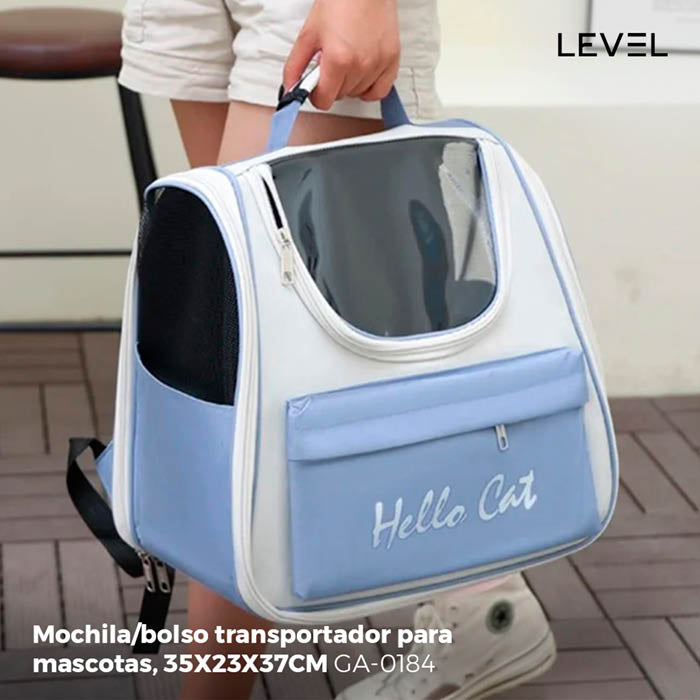 MOCHILA/BOLSO TRANSPORTADORA P/MASCOTAS, 35*23*37CM, TELA OXFORD, COLOR MEZCLADOS