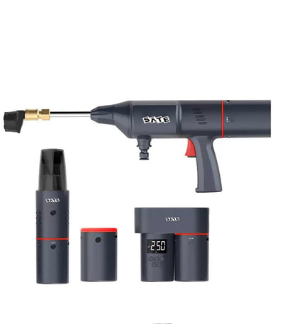 KIT E-PRO ™ 4 IN 1 Aspiradora, Inflador, Hidrolavadora y Bateria.