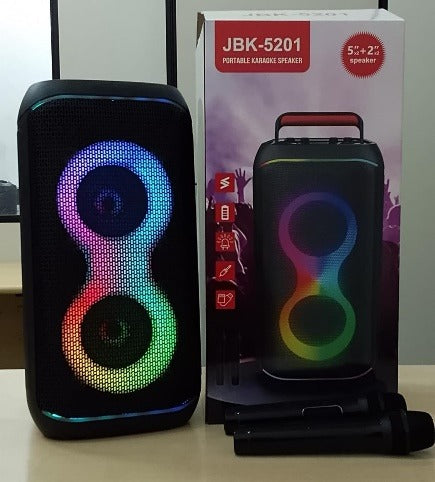 Parlante party SATE JBK-5201 de 60W con lámpara LED efecto llama