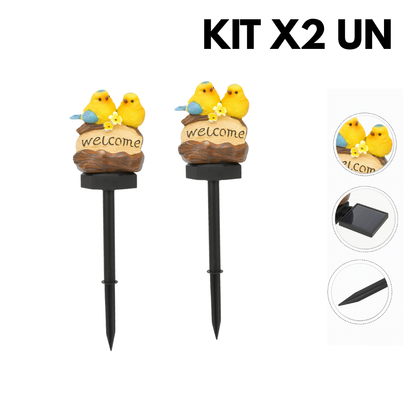 KIT X2 Luces Solares Decorativas con Diseño de Animales
