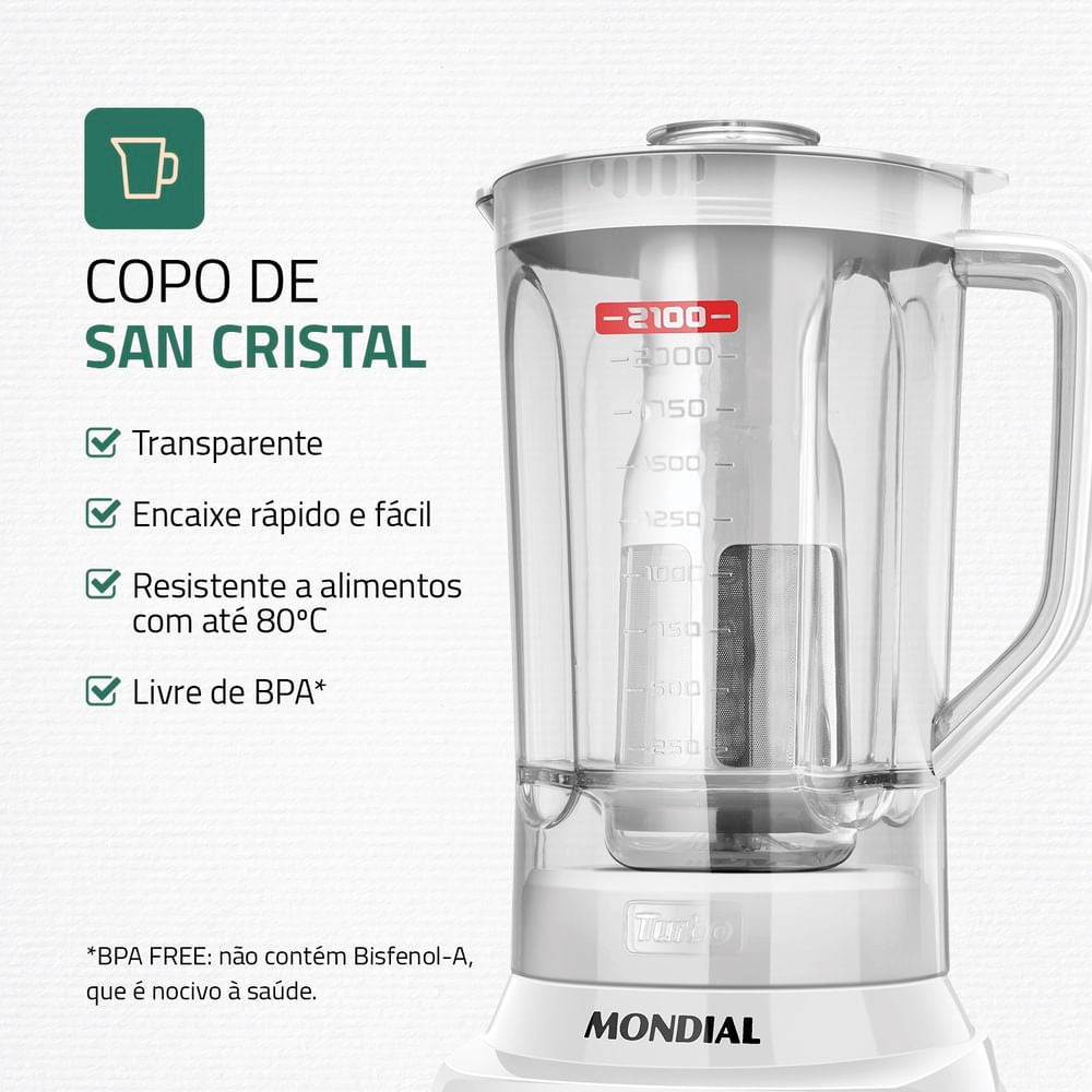 LICUADORA TURBO INOX WHITE 12 VELOCIDADES - 3,0L - 1200W L-1200 WI