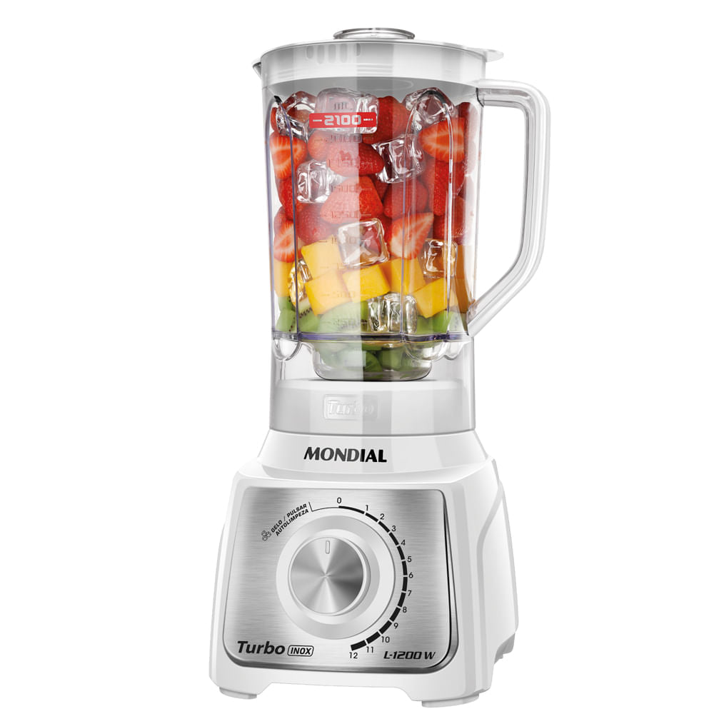 LICUADORA TURBO INOX WHITE 12 VELOCIDADES - 3,0L - 1200W L-1200 WI